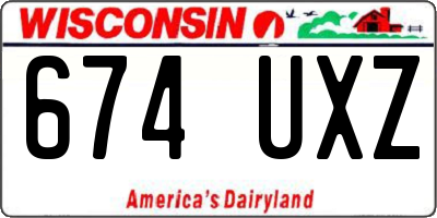 WI license plate 674UXZ