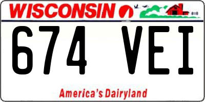 WI license plate 674VEI