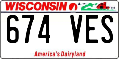 WI license plate 674VES
