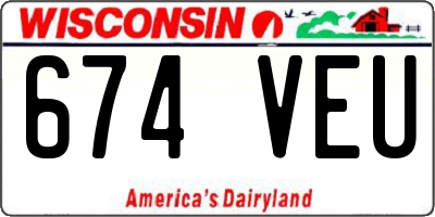 WI license plate 674VEU
