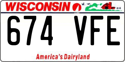 WI license plate 674VFE