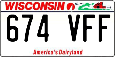 WI license plate 674VFF
