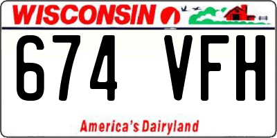 WI license plate 674VFH
