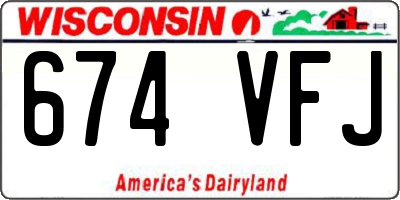 WI license plate 674VFJ