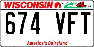 WI license plate 674VFT