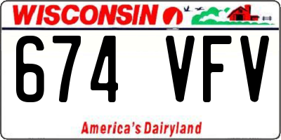 WI license plate 674VFV