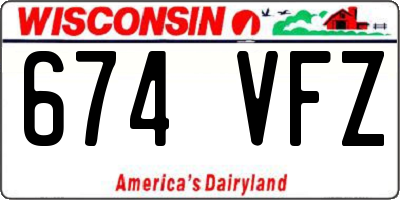 WI license plate 674VFZ
