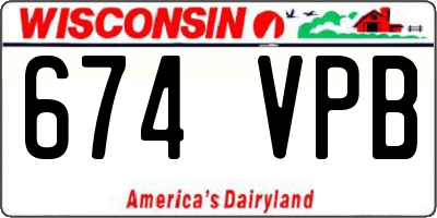 WI license plate 674VPB