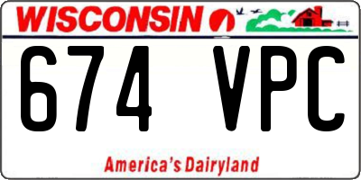 WI license plate 674VPC