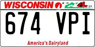 WI license plate 674VPI