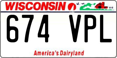 WI license plate 674VPL