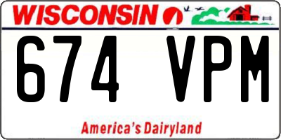WI license plate 674VPM