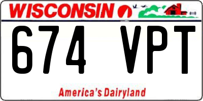 WI license plate 674VPT