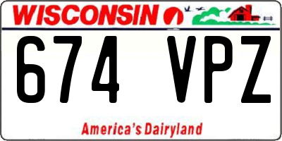 WI license plate 674VPZ