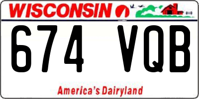 WI license plate 674VQB