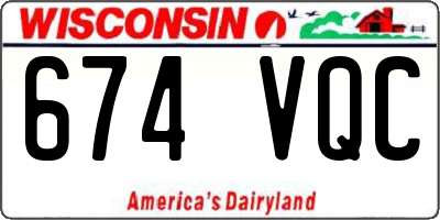 WI license plate 674VQC