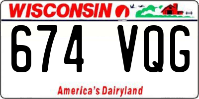 WI license plate 674VQG