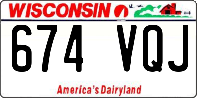 WI license plate 674VQJ