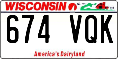 WI license plate 674VQK