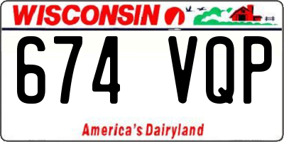 WI license plate 674VQP