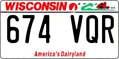 WI license plate 674VQR