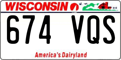 WI license plate 674VQS