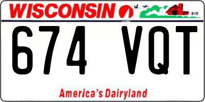 WI license plate 674VQT