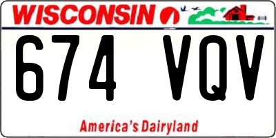 WI license plate 674VQV