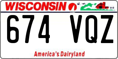 WI license plate 674VQZ