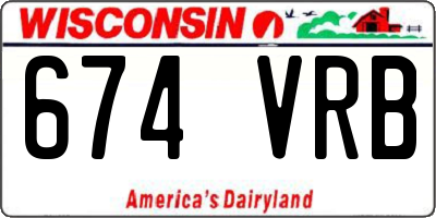 WI license plate 674VRB
