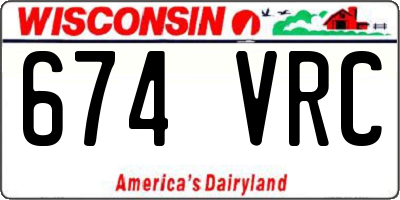 WI license plate 674VRC