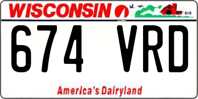 WI license plate 674VRD