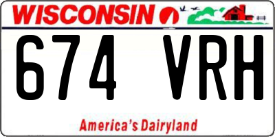WI license plate 674VRH