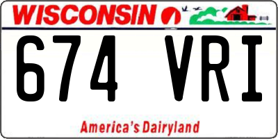 WI license plate 674VRI