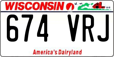 WI license plate 674VRJ