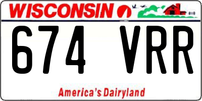 WI license plate 674VRR
