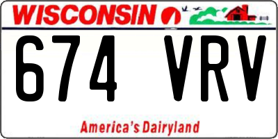 WI license plate 674VRV