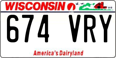 WI license plate 674VRY