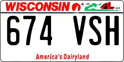 WI license plate 674VSH