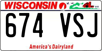 WI license plate 674VSJ