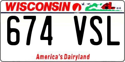 WI license plate 674VSL