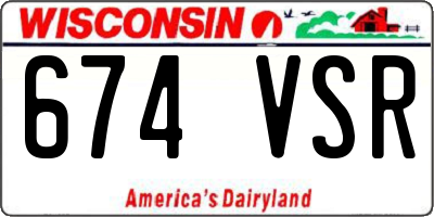 WI license plate 674VSR