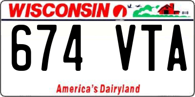 WI license plate 674VTA