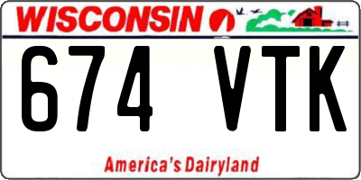 WI license plate 674VTK