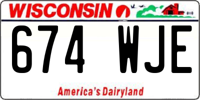 WI license plate 674WJE
