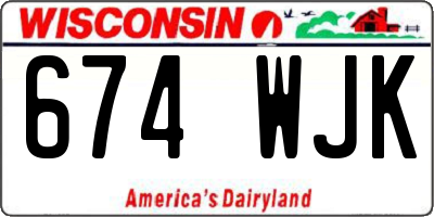 WI license plate 674WJK