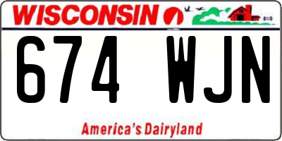WI license plate 674WJN