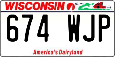 WI license plate 674WJP