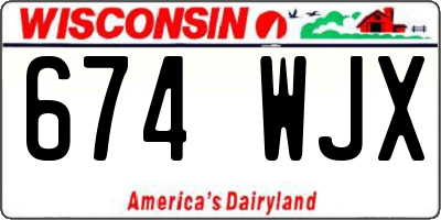 WI license plate 674WJX