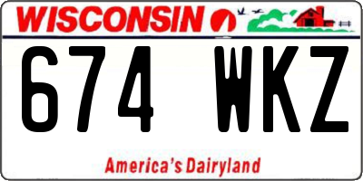 WI license plate 674WKZ